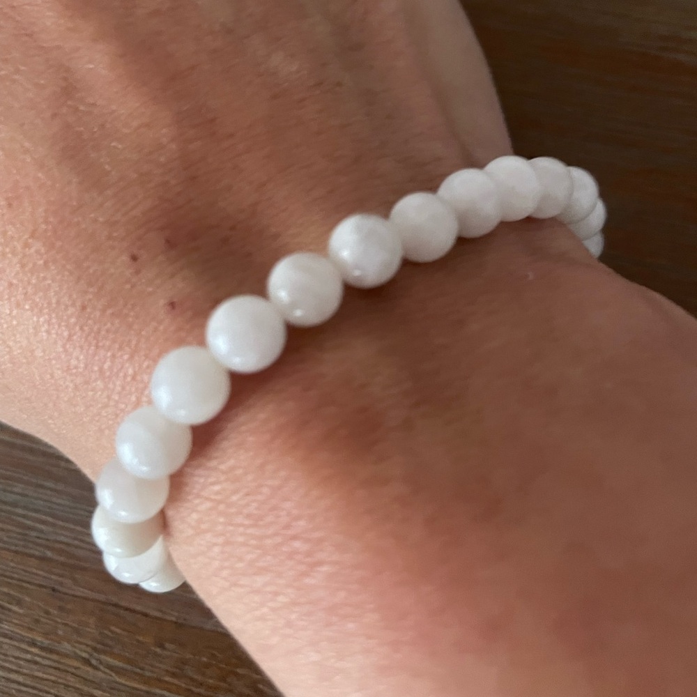 Moonstone Beaded Bracelet - 6mm